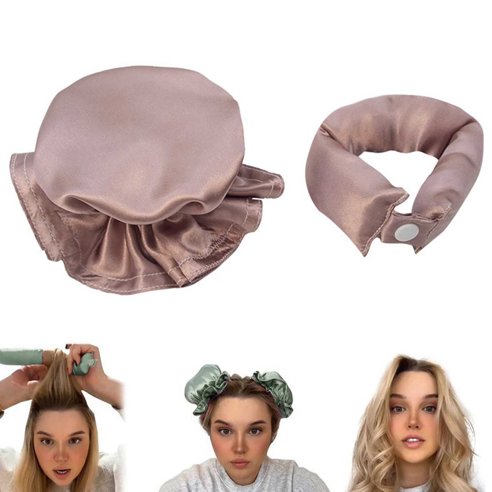 Lazy Heatless Curling Curler Heatless Curler Blow Molding Flexible Rod Sleep Headband Hair Cover Female Styling Tool W250113
