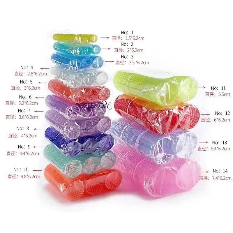 6 pieces/set of self grasping curling iron no harm to hair natural curling no hot bangs self-adhesive curling product styling tool W250113