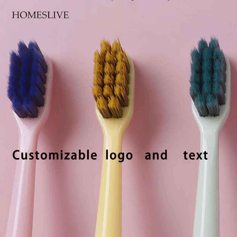 Homeslive 50pcs Toothbrush Can Be Customized Text Name Care Accessories Tooth Whitening Instrument Tongue Scrape