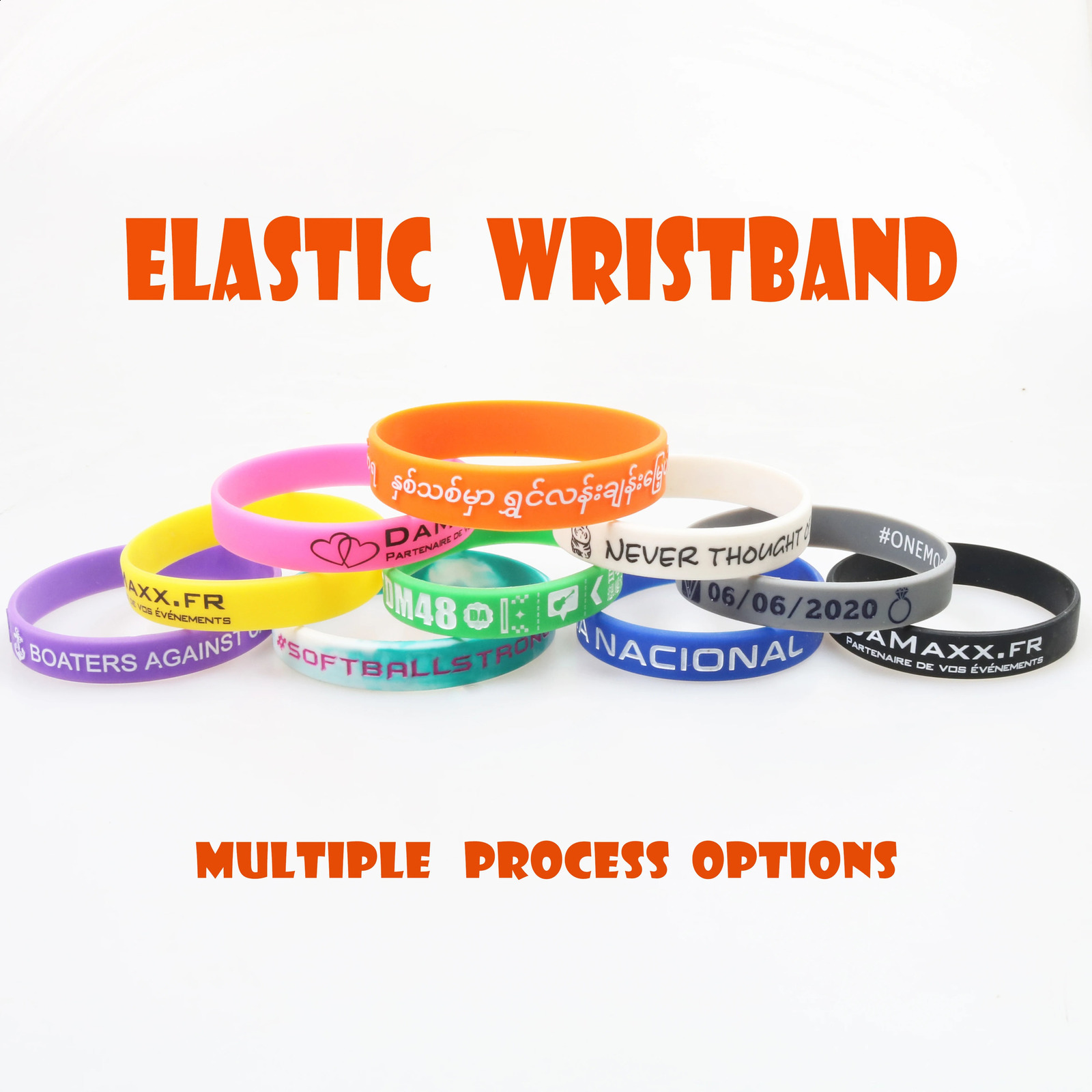 100pcs/50pcs Customized Silicone Bracelets Laser Technology Fashion Custom Personalized Engrave Wristband For Party Events 250107