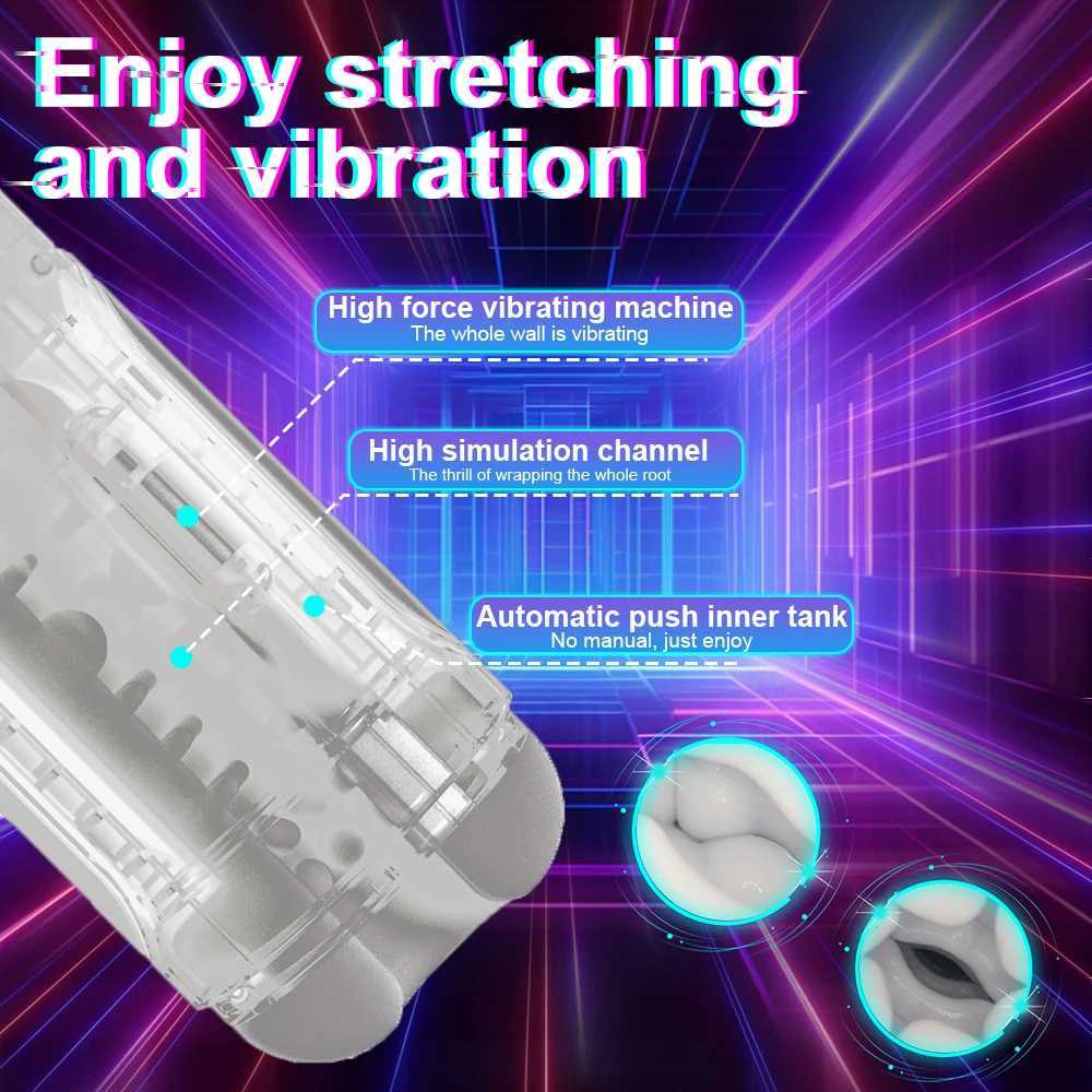 Telesic Masturbator Automatic Vibrator Real Vagina Penis Blowjob Pocket Pusssy Sucking Masturbation Cup Sex Toy for Men AdultXJ250113