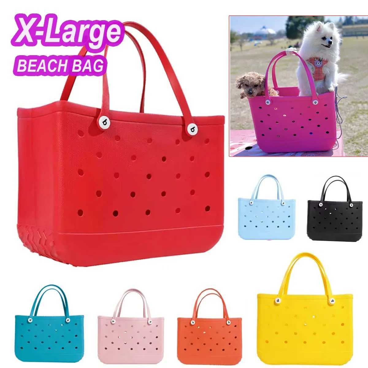 Eva Boggs Waterproof Extra Large Beach Basket Wen Picnic Handbag 48cm XL Tote Bag Rubber shopping Bags Z250113 w2504171DBS1BB5