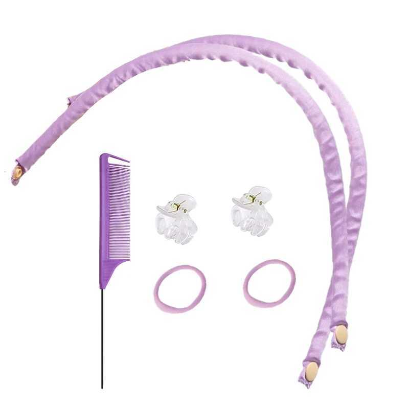 Mini Thin Non Heat Curl Headband for Easy Night Free Curling Lazy Girls Soft Wave Non Heat Button Headband W250113