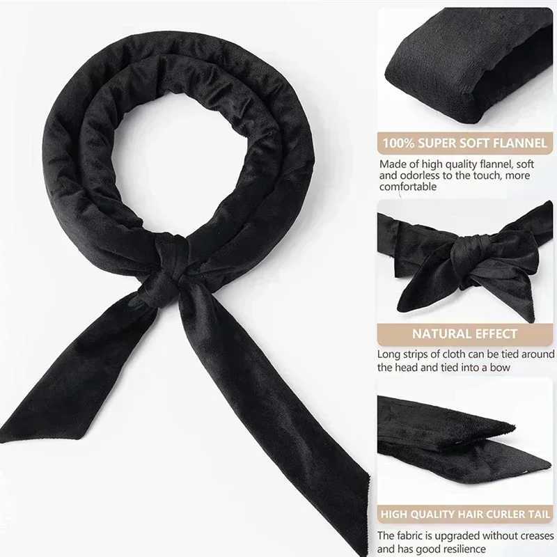 No hot roll curved rod headband curling iron no hot ribbon lazy hair roller ribbon curling iron sleep soft headband hair styling tool W250113