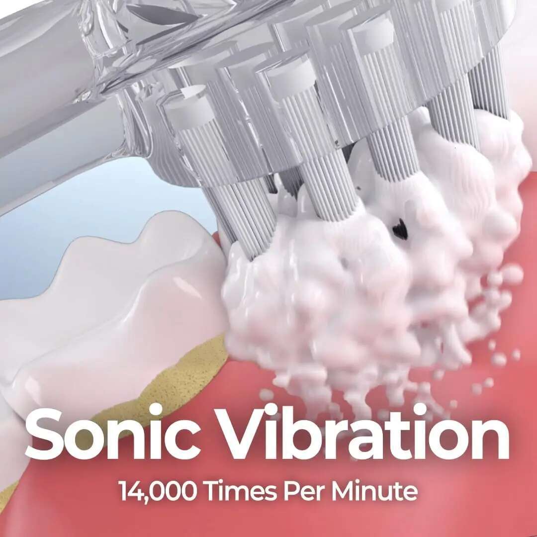 G100 Electric Suction Toothbrush with Built-in Oral Suction, Sonic Vibration, LED Light, Portable for Dysphagia & Aspiration