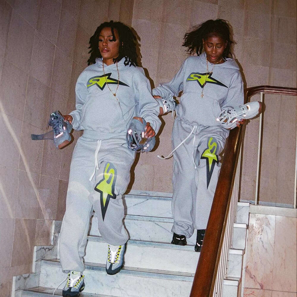 New trendy Y2Y shark print men's women's pullover hoodie with street hip-hop style upper and lower clothing