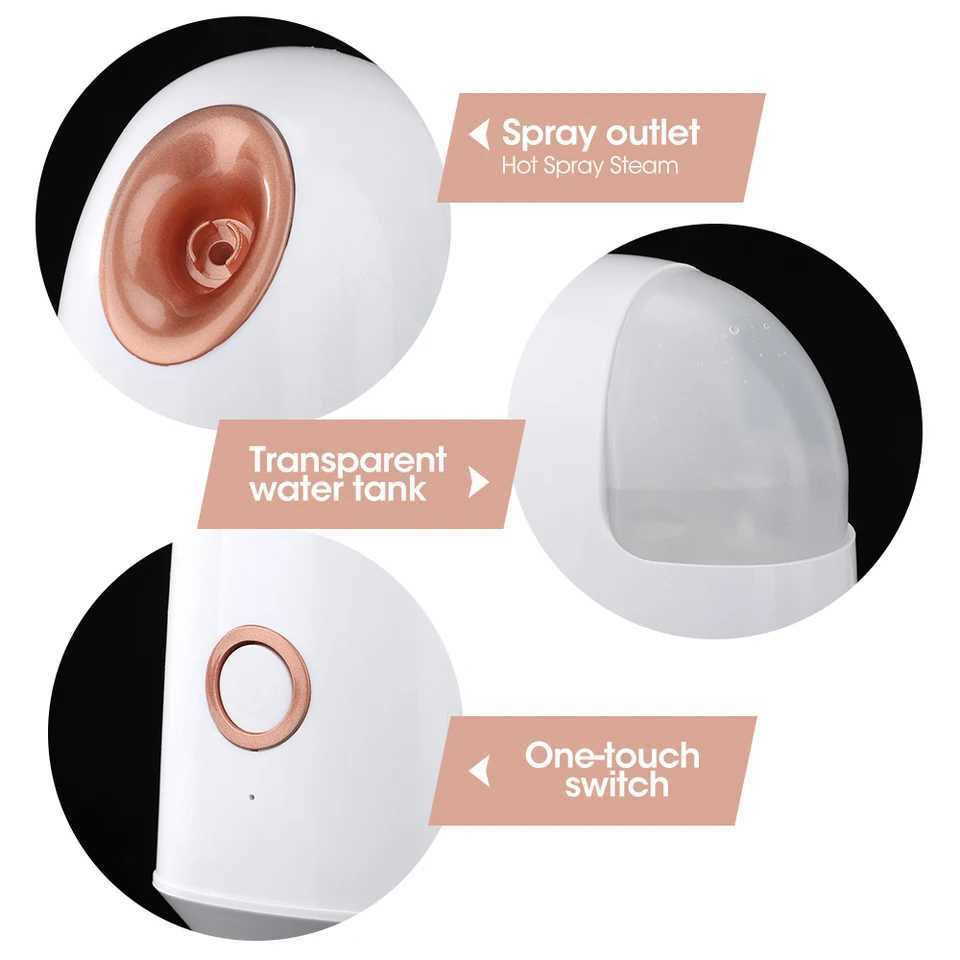 Facial Steamer Nano Ionic Hot Mist Face Steamer Home Sauna SPA Face Humidifier Atomizer for Women Men Moisturizing Unclogs Pores XJ250607