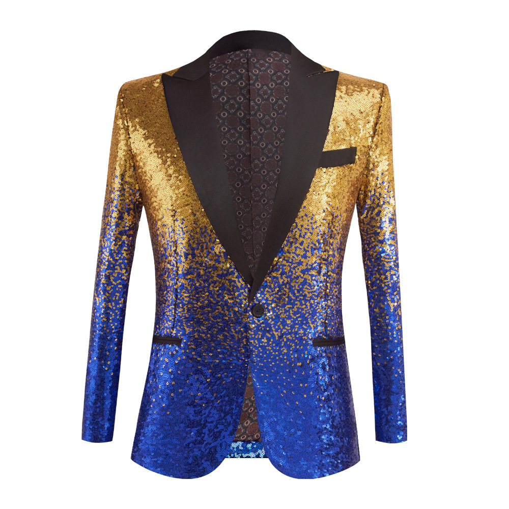 K750 Men's Business Casual Suit Jacket - Solid Color One Button Design for Spring & Autumn