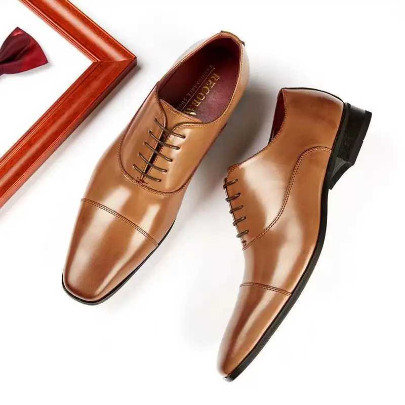 Fi Business Dress Men Shoes 2023 New Classic Leather Mens Formal Shoes Comfortable Slip Dress Shoes Men Oxfords Size 46XJ250113