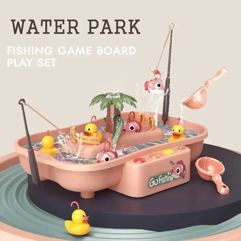 Childrens Gift ABS Magnetic Fishing Music Electric Loop Duck Platform Water Game Education Parents Childrens Toys Childrens Toys W250113
