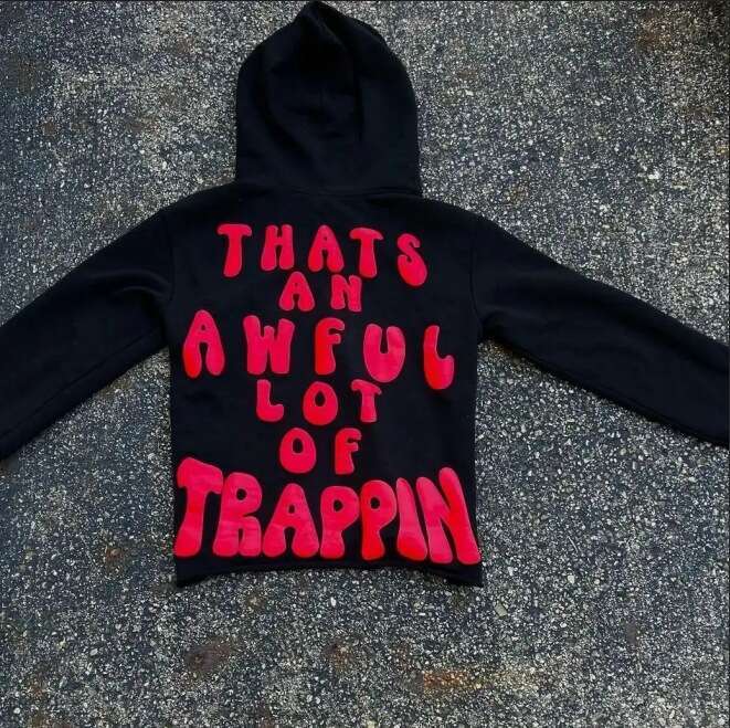 Trendy Gothic style hooded sweatshirt with skull letter print pullover for men and women, Halloween hoodie