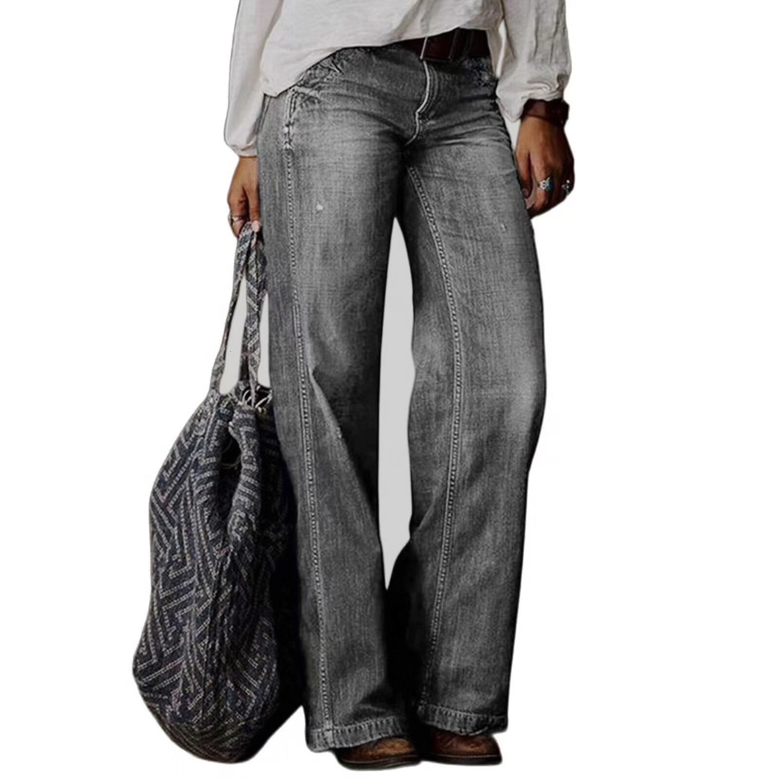 designer jeans baggy jeans womens designer european and american retro fashion casual straight leg wide leg pants for women on independe 36c