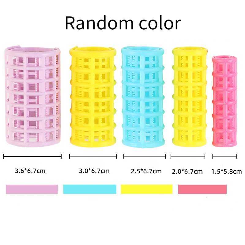6-14 pieces/set of no heat curlers large grip clips lazy curlers DIY female hair styling tools random colors W250113