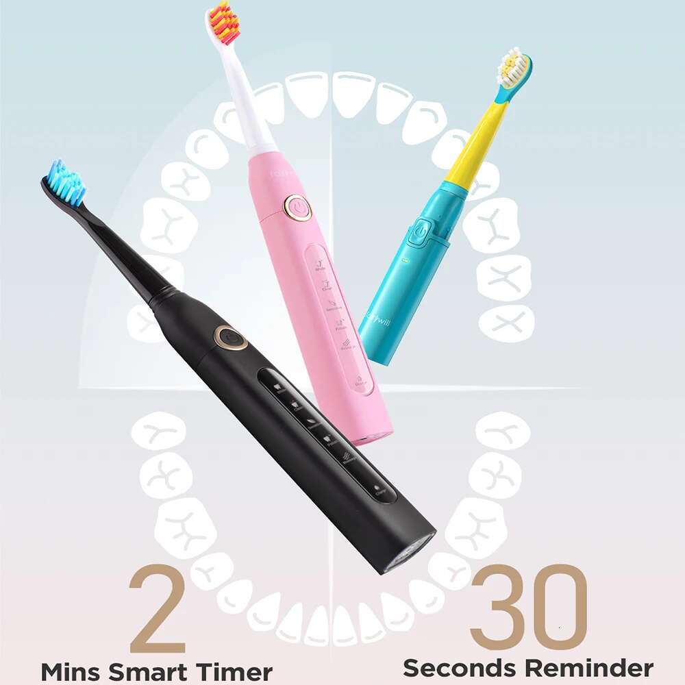 Fairywill Family Electric Sonic Toothbrush FW-507 USB Charge Rechargeable Waterproof Cleaner Smart Timer Electronic Tooth Brushe