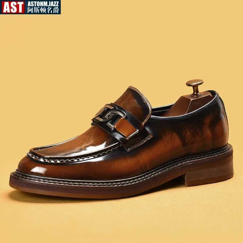 Luxury Slip Dress Shoes Men Genuine Leather Italian Loafer Shoes for Men Black Brown Brand Formal Oxford Men Casual ShoesXJ250113