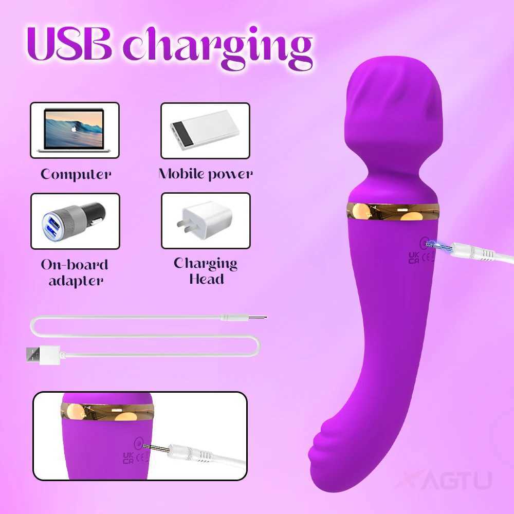 G-Spot vibrator AV stick female masturbation massage clitoral stimulator rechargeable sex toy vibrator W250319