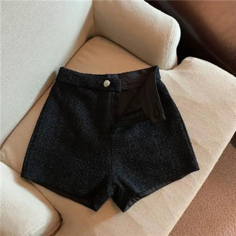 OCEANLOVE Autumn Winter Women Shorts Solid High Waist Korean Fashion Pantalones Cortos Wide Leg Vintage Ropa De Mujer 250107