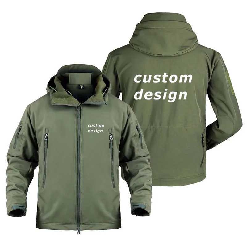 Custom Design Support Customization Diy Multiple Pockets Fleece Warm SoftShell Jackets for Men Military Outdoor Man Coat X250113