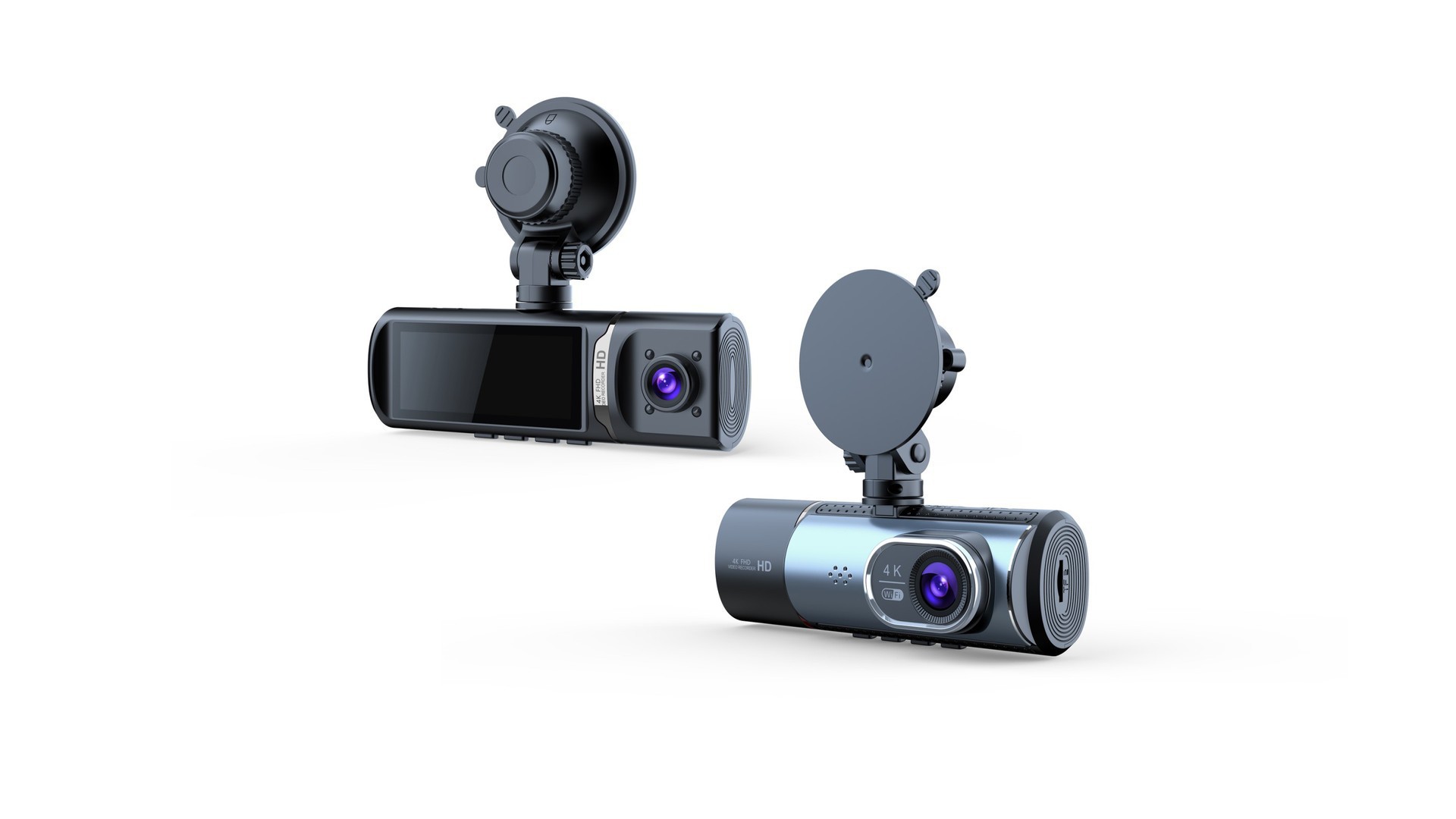 3 Lens Dash Camera Car DVR Cameras Mini Hidden Video Recorder Front and Rear View Vehicle Cabin Dash Cam Recording 4K WIFI D55