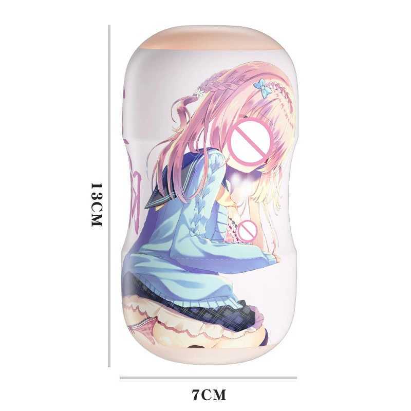 Masturbation Cup Portable Pocket Pussy Silicone Erotic Vagina Sucking Blowjob Massager Sex Japanese Anime Doll 2 IN 1 VaginaXJ250227