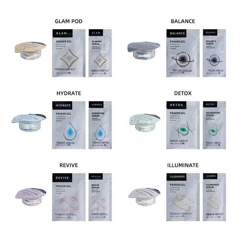 New Illuminate Glam Revive Hydrate Detox CO2 Small Bubble Machine Consumables Kits Serum Oxygen Pods for Oxygen Jet Peel DeviceXJ250113