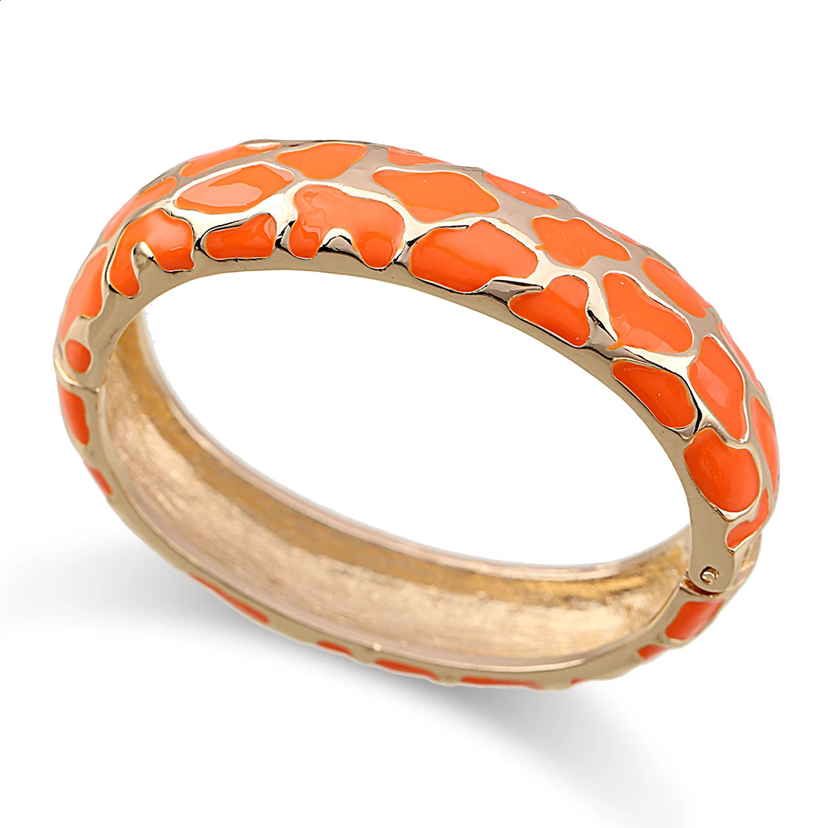 Four Seasons Womens Snake Skin Shaped Handmade Enamel Color Bracelet Gold Plated Declaration Cuff Bracelet 6-Color Direct 250109