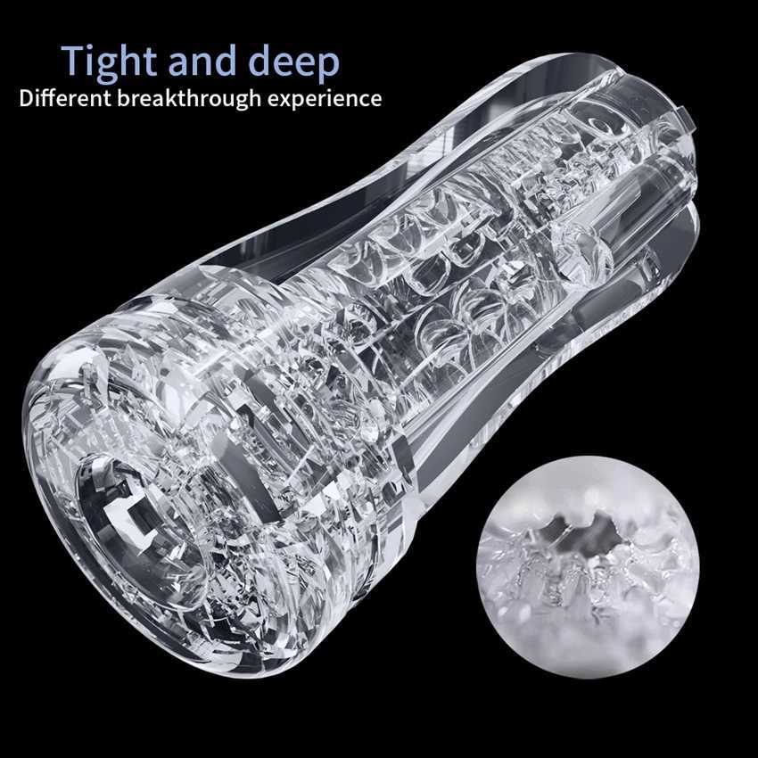 Real Vagina Masturbation Cup Vacuum Oral Sex Pussy Anal Toys Mens Masturbator Massager Adult Products Blowjob Sucking SiliconeXJ250113