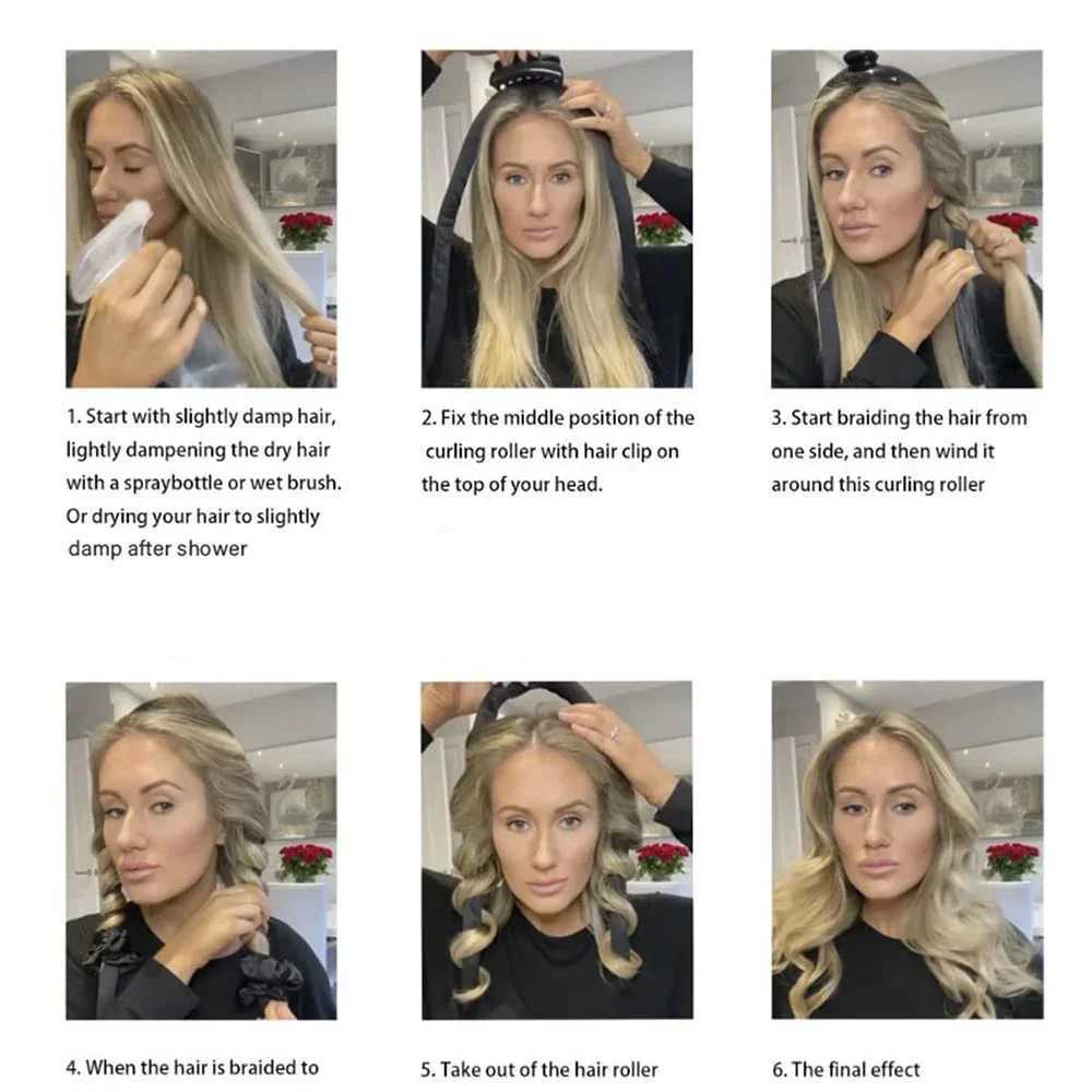 Sleep soft headband lazy hair curler non hot curling iron non hot wire curler ribbon curler W250113