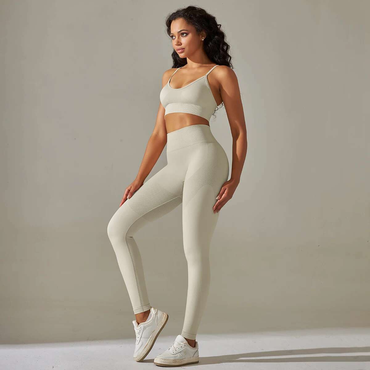 Set Workout Outfits For Women Sport Bra Seamless High Waist Yoga Leggings Sets Fiess Gym Clothing Wear