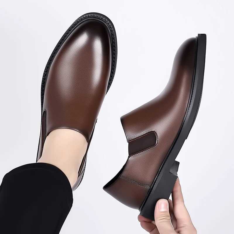 Italian Formal Shoes Mens Dress Shoes Business Leather Wedding Dress Man Oxford Shoes For Men Office Scarpe Uomo ElegantiXJ250113