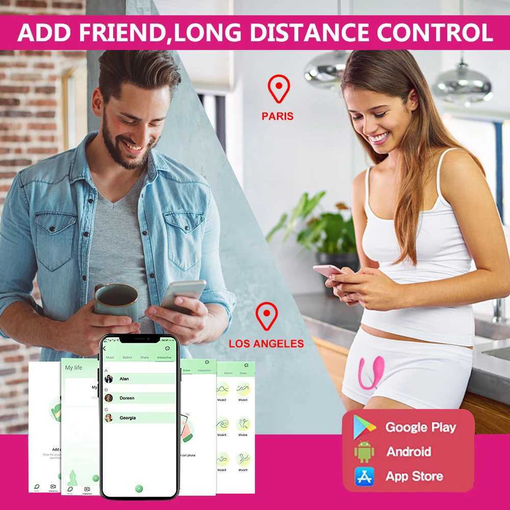 Wireless Control Vibrator APP Remote Control Dildo Panties Wear Vibrating G Spot Clit Stimulator Massager Sex Toys for Women W250319