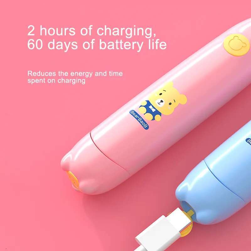 Children Electric Toothbrush Ultrasonic Teeth Brush with Storage Base Intelligent IPX7 Timing 3 Modes Personal Care Appliances