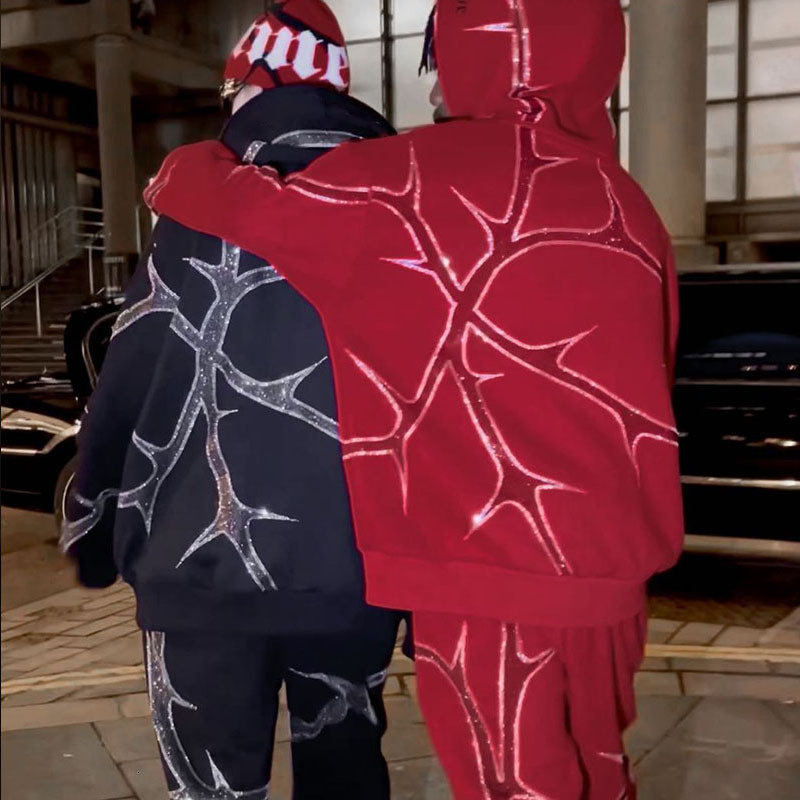 2025S Designer Men Hoodie Zipper Two Piece Sweater Pants Set