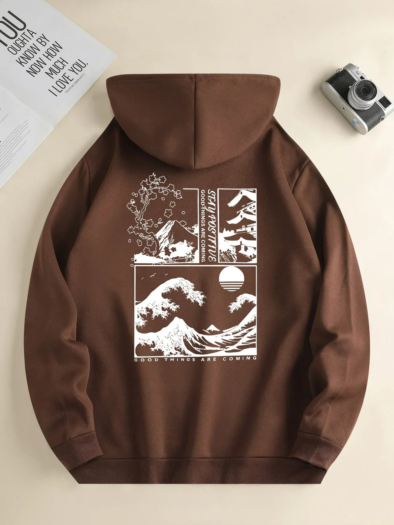 Selling Fashion Hoodie Mens Landscape Print Pullover Long Sleeve Casual Daily Drawstring Versatile Hooded Sweatshirt S3XL 250113