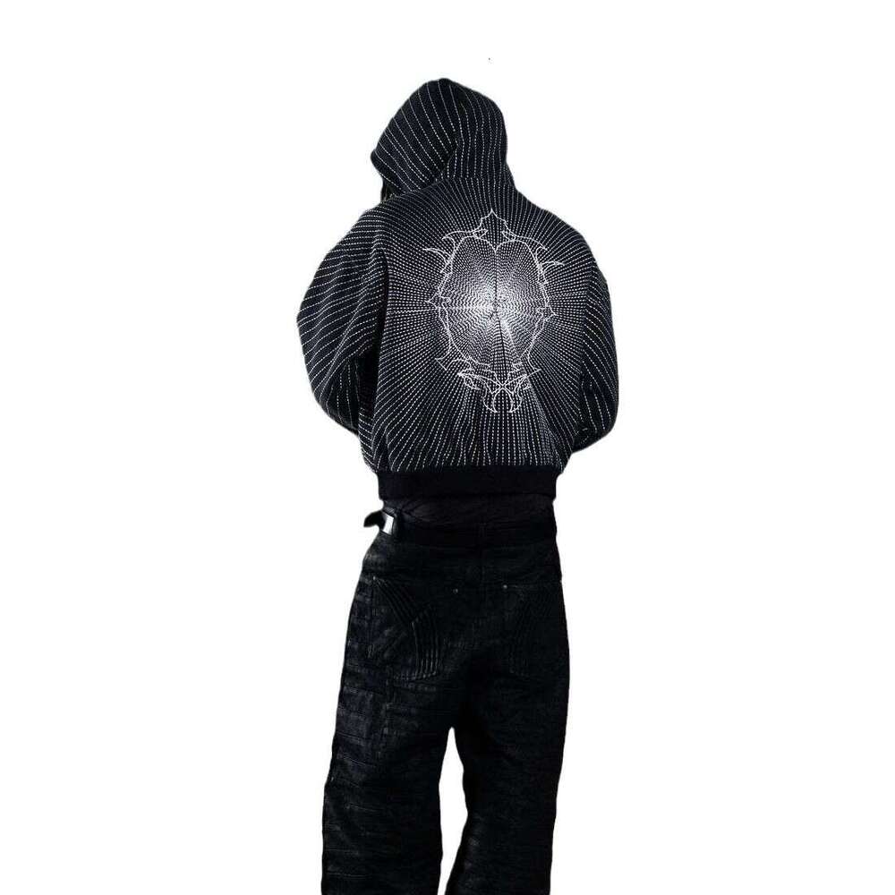 Y2K Punk Lightning 3D Printed Casual American Gothic Couple Sports Hoodie