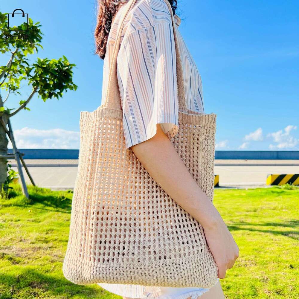 2024 New South Dongdaemun Hollow Simple Shoulder Korean Edition Handbag Knitted Bag