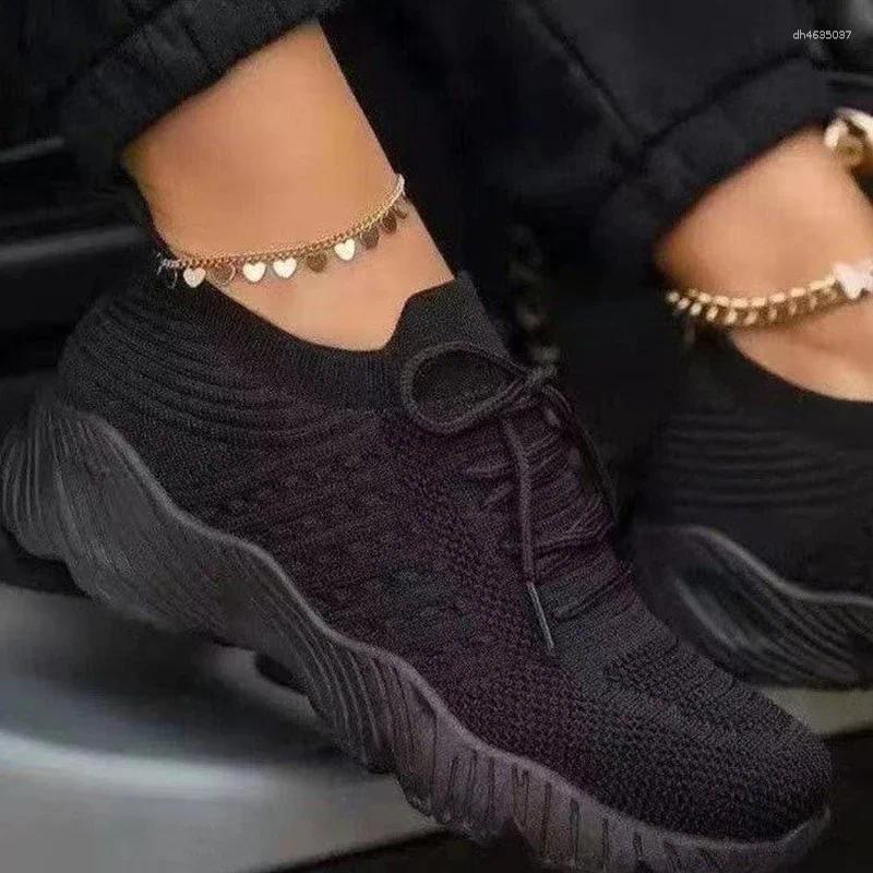 Casual Shoes Breathable Women's Sneakers Women Socks Lace Up Ladies Flats Female Spring Vulcanized Running atillas De r zhanyishengli