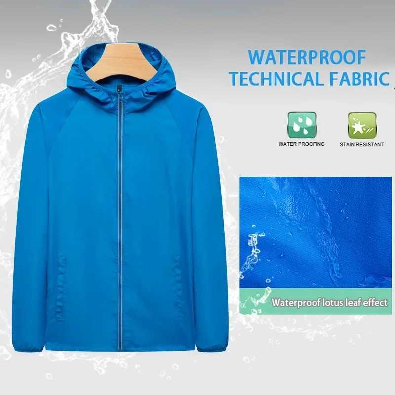 Mens Hiking Jackets Waterproof Women Sun Protection Windbreaker Camping Climbing Outdoor Coat Unisex Portable Clothes X250113