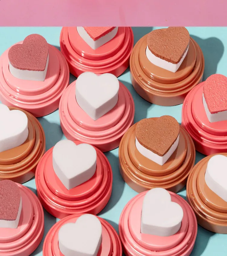 Heart Shape Face Cushion Blusher Cheek Rouge Nourishing Nude Makeup Complexion Cosmetics Maquiagem 250106