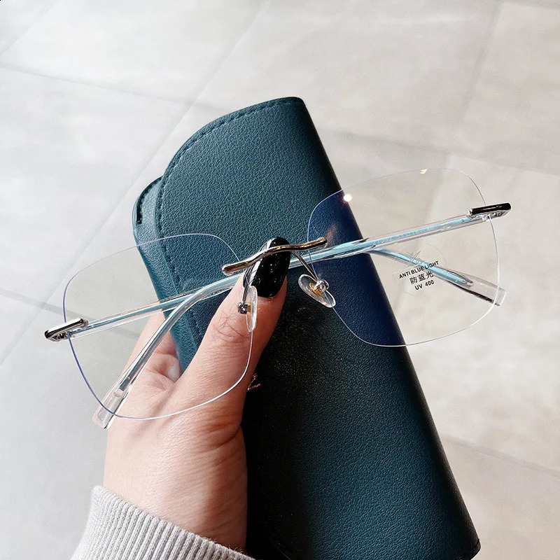 Style Rimless Men Women Eyeglass Frames Korean Blue Light Blocking Mens Glasses Good Quality Frame 250110