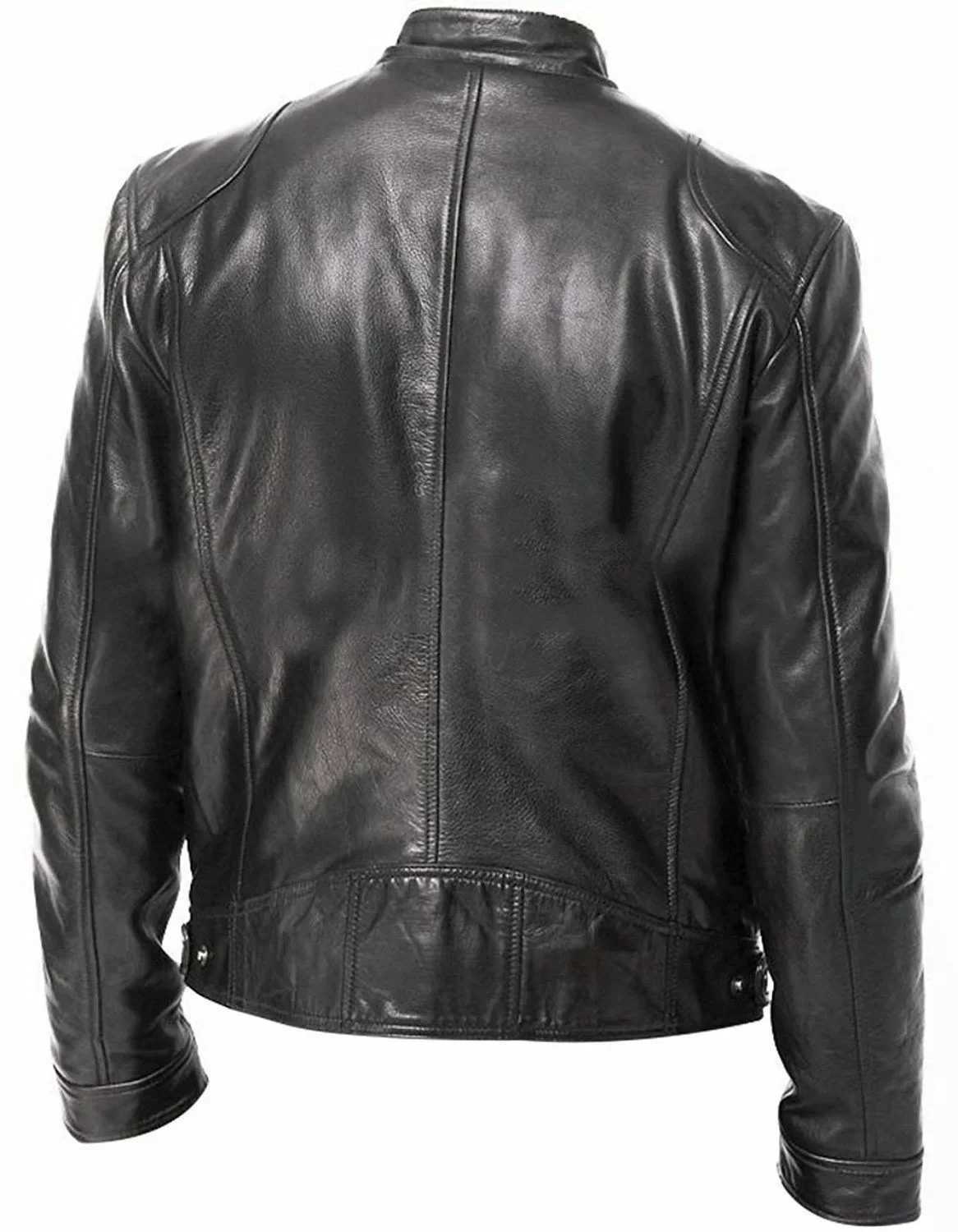 Mens Brown Pu Leather Jacket Motorcycle Faux Leather Moto Biker Jacket Men Hot Stand Collar Casual Coat Boy Large Size Xxxl 4xl X2501131