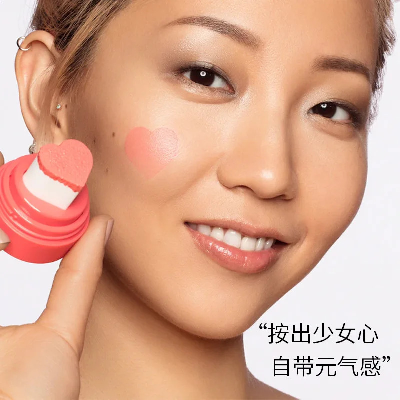 Heart Shape Face Cushion Blusher Cheek Rouge Nourishing Nude Makeup Complexion Cosmetics Maquiagem 250106