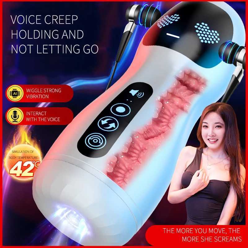 Automatic Male Masturbator Cup Silicone Real Vagina Sucking Pocket Pussy Sex Toys For Men Penis Vibration BlowjobXJ250113