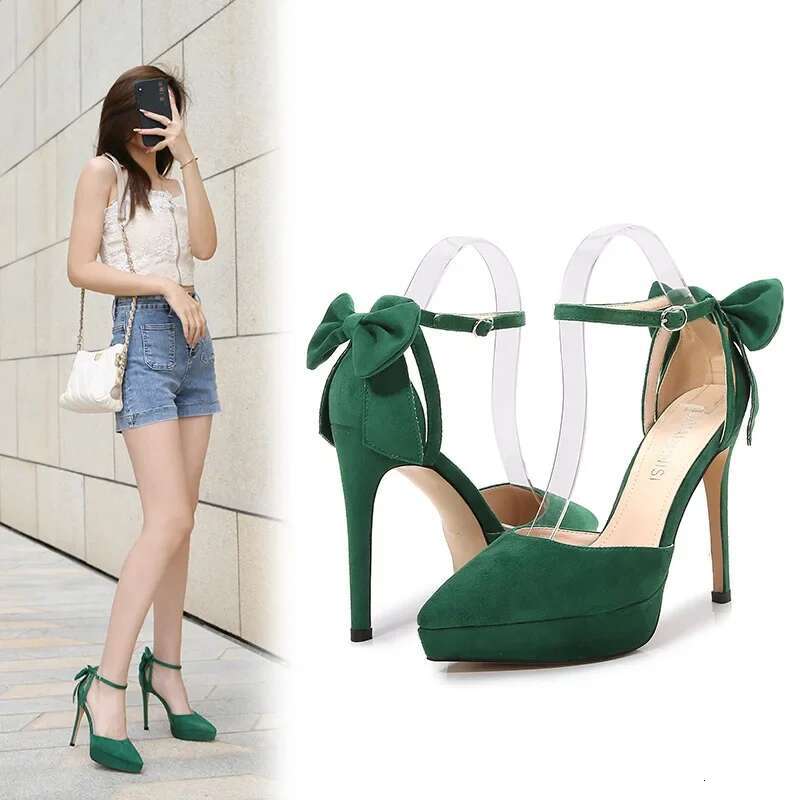 Fashion Heeled Shoes Elegant Ladies Super High Heels Brand Women Pumps Thin Heel 12Cm Plus Size 42 D153