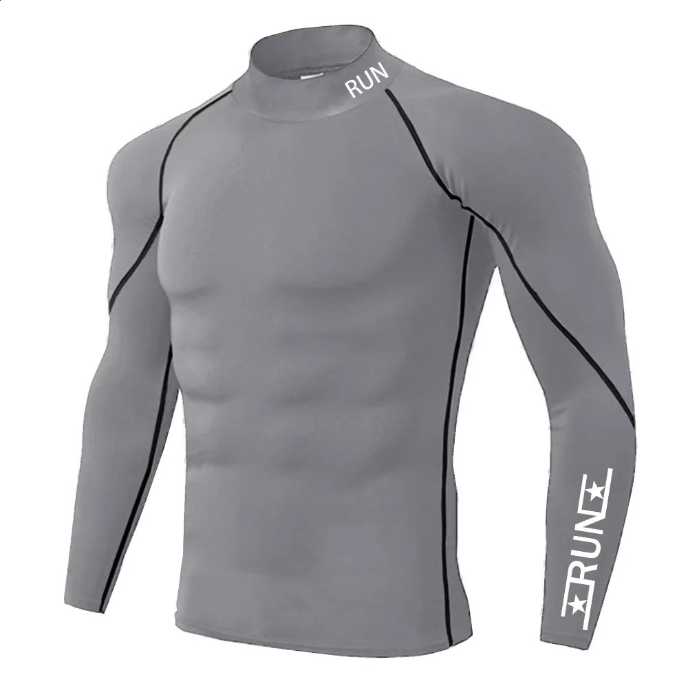 Mens Compression Shirt Gym Training Quick Dry T Shirts Fitness Sport Undershirts Running Tops Male Sports Wear 250113