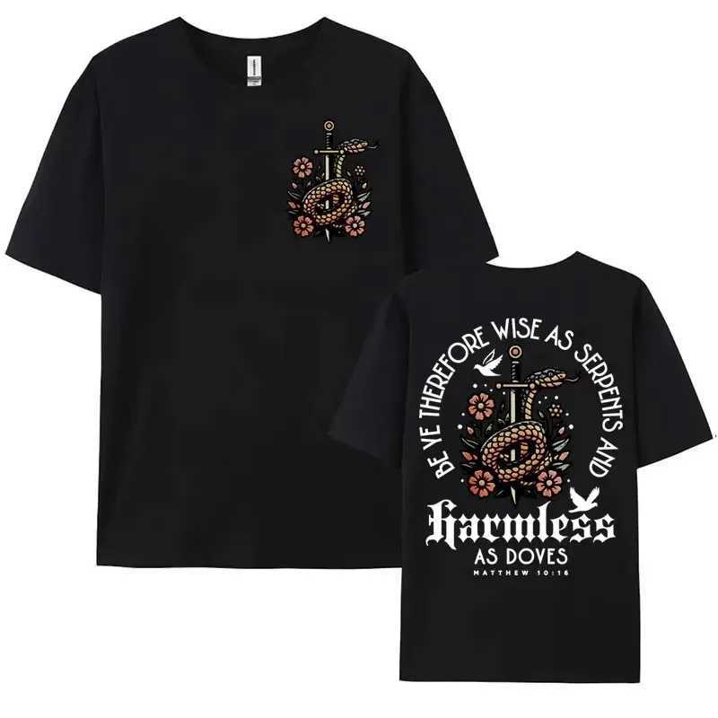 Mens Harajuku Christian Aesthetic T-shirt Bible Verse Religious Faithful Apparel Y2k T Shirts Man Women Casual Oversized T Shirt X250113