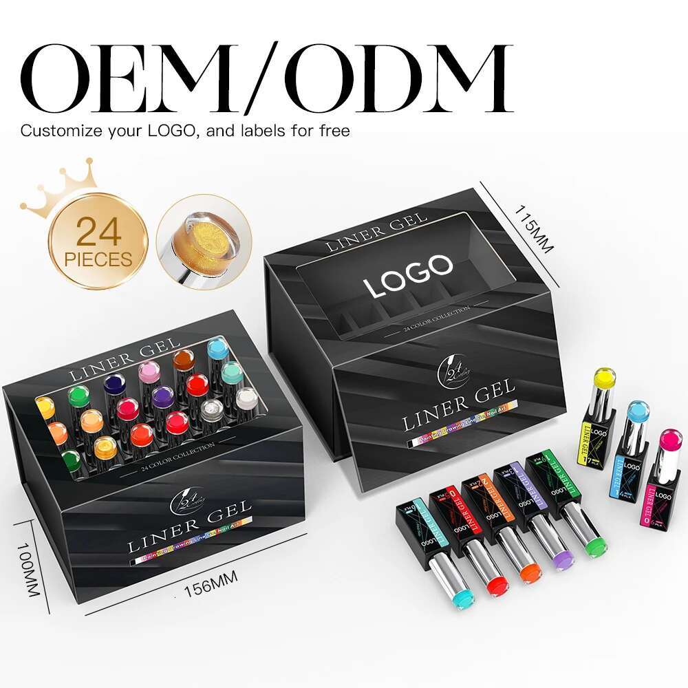 AS 24pcs e Polish Set Colour Semi Permanent UV For DIY Painting Drawing Manicure Varnish Nail Art er Gel Kit