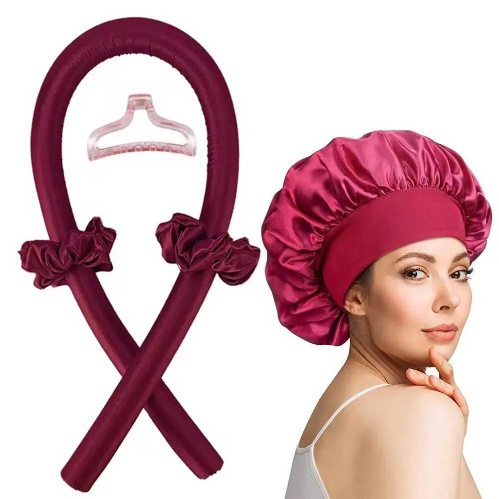 No heat curling stick night hat no heat ribbon lazy curling tool headband curling tool sleep soft headband hair styling tool W250113