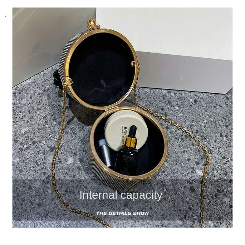 Shoulder Bag Crossbody Bags For Women Clutch With Rhies Bucket Women's Fashion Shining Metallic Messenger Handbags