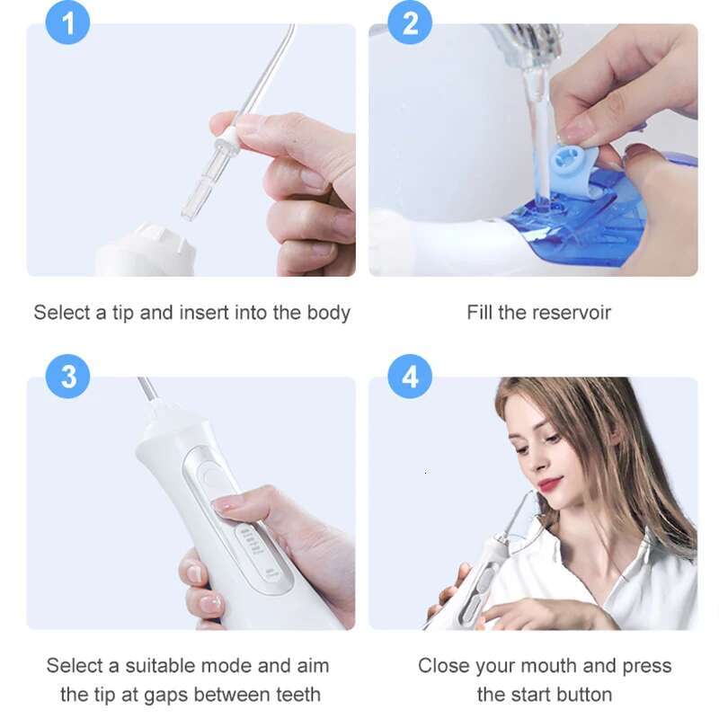 Seago Electric Toothbrush and Water sser for Adults Rechargeable Multiple Clean Functions White Black Home Gift